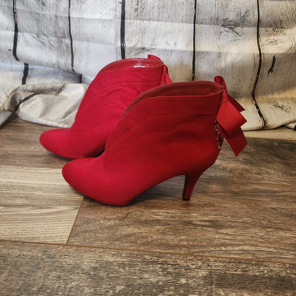 IMPO Tarra Women's Red High Heel Ankle Boots - Picture 2 of 8